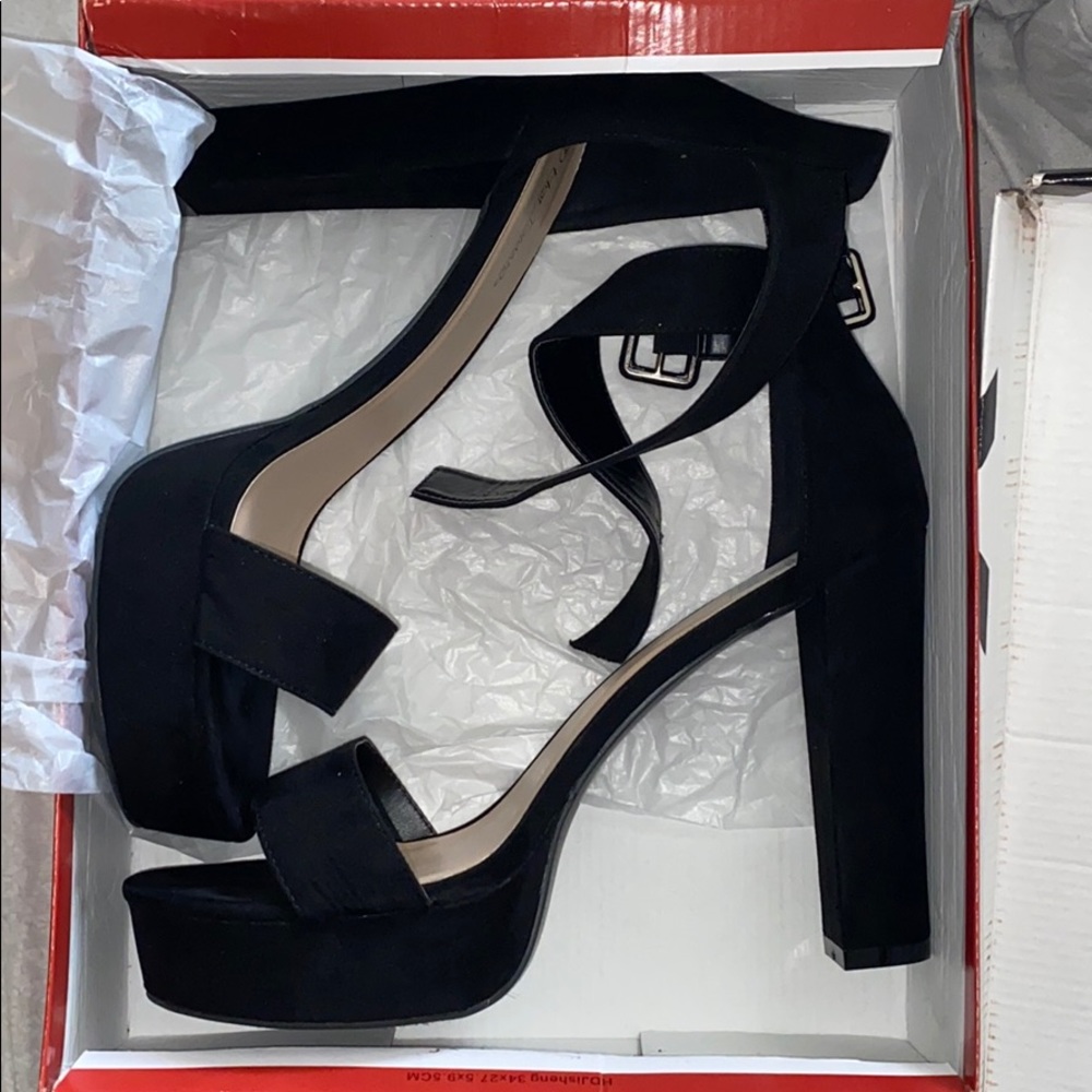 Black platform heels